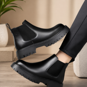 Trendy Casual High top Leather Shoe (Chelsea Boots)