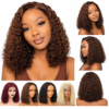Curly Bob Lace Front Wig Short Wavy Human Hair Wig