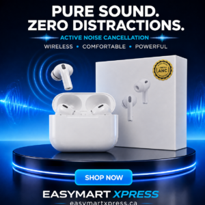 Wireless Earbuds with ANC and Charging Case, White